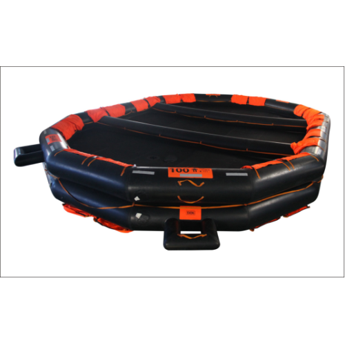 Both Sides of acanopied reversible Open Inflatable Life Raft